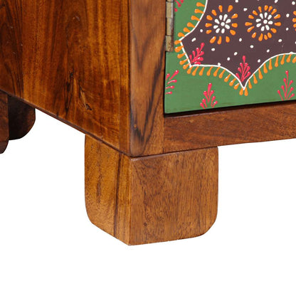 vidaXL Sideboard Mehrfarbig 90x35x60 cm Massivholz Akazie