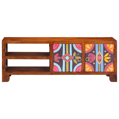 vidaXL TV-Schrank Mehrfarbig 110x30x40 cm Massivholz Akazie