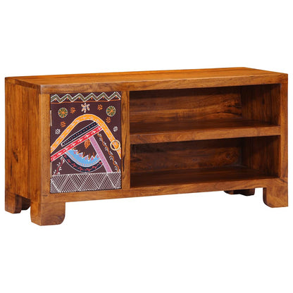 vidaXL Meuble TV multicolore 90x30x45 cm bois d'acacia massif