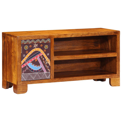 vidaXL Meuble TV multicolore 90x30x45 cm bois d'acacia massif