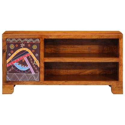 vidaXL Meuble TV multicolore 90x30x45 cm bois d'acacia massif