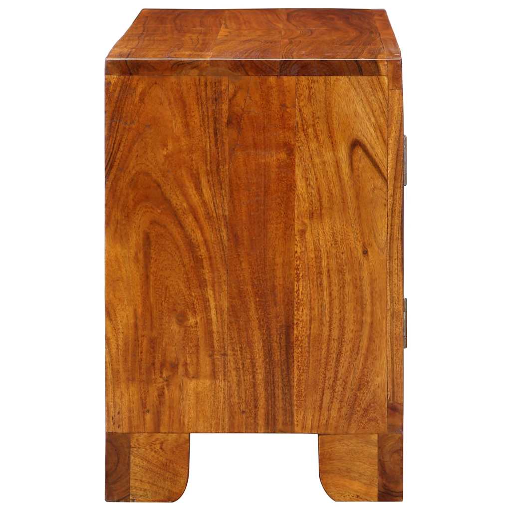 vidaXL Meuble TV multicolore 90x30x45 cm bois d'acacia massif