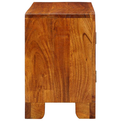 vidaXL Meuble TV multicolore 90x30x45 cm bois d'acacia massif