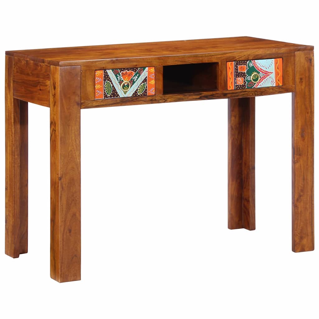 vidaXL Bureau avec tiroirs et espace de rangement Marron 100 x 50 x 75 cm