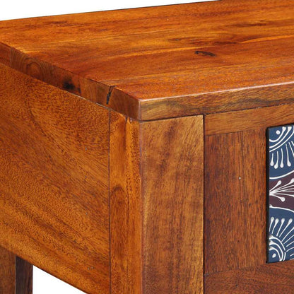 vidaXL Table d'appoint avec tiroirs de rangement Marron 40 x 30 x 36 cm