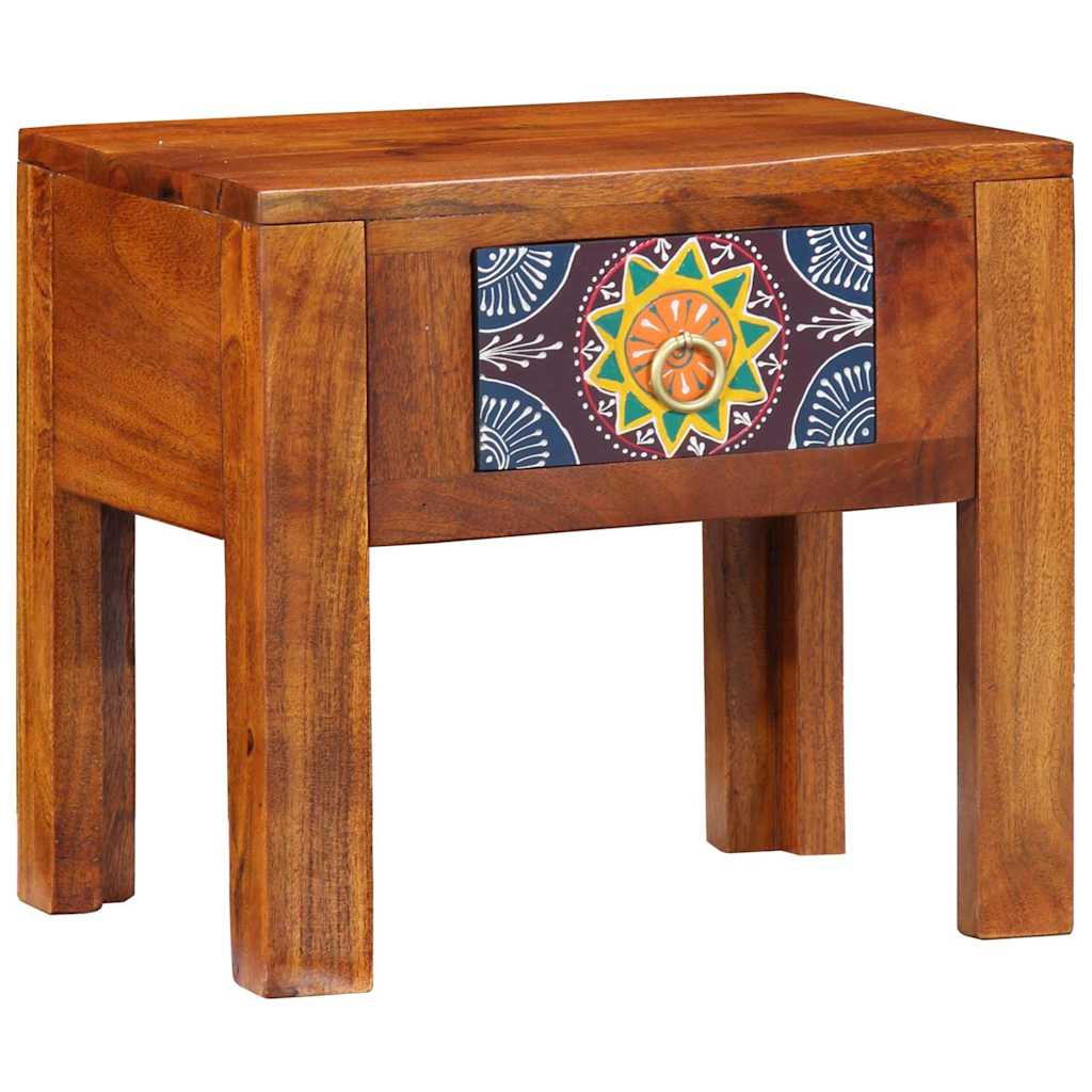 vidaXL Table d'appoint avec tiroirs de rangement Marron 40 x 30 x 36 cm