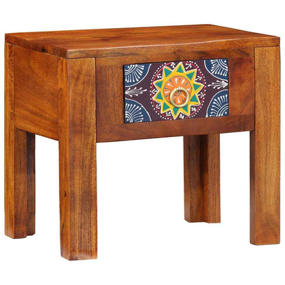 vidaXL Table d'appoint avec tiroirs de rangement Marron 40 x 30 x 36 cm