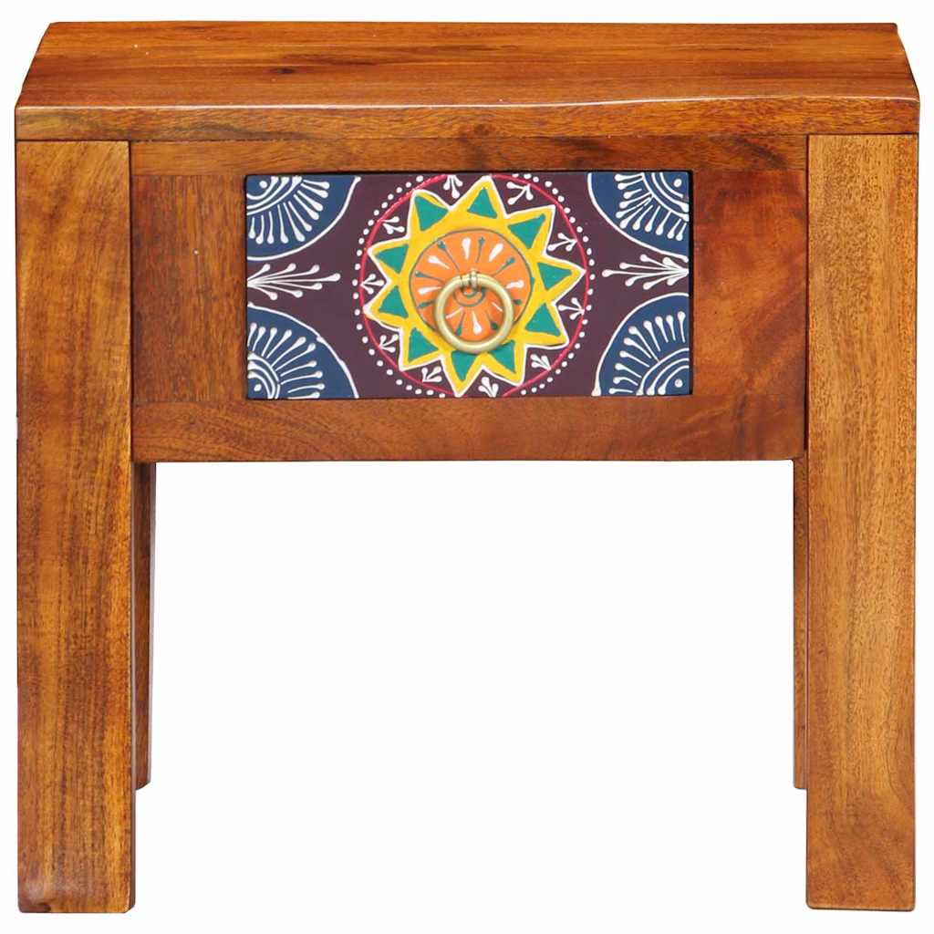 vidaXL Table d'appoint avec tiroirs de rangement Marron 40 x 30 x 36 cm