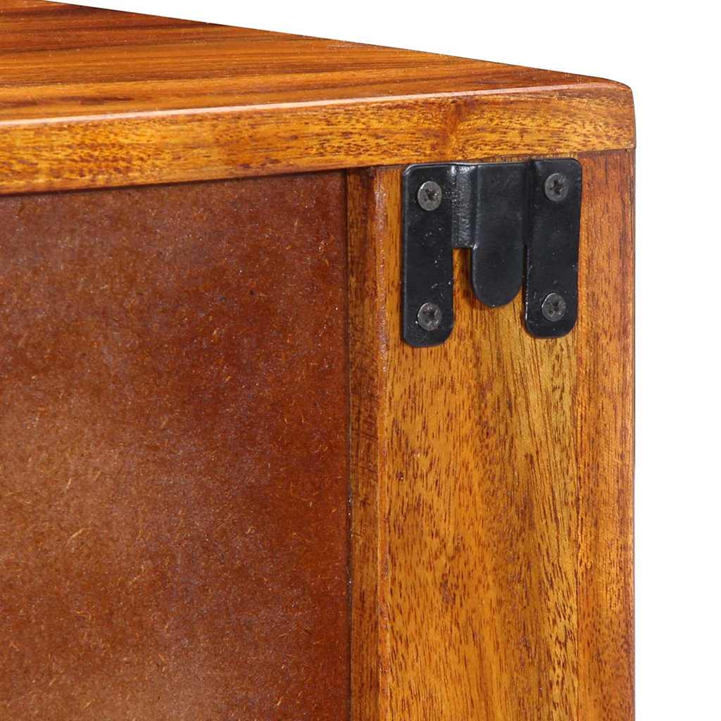 vidaXL Nachttisch 2 pcs Braun 40 x 35 x 35 cm Massivholz Akazie