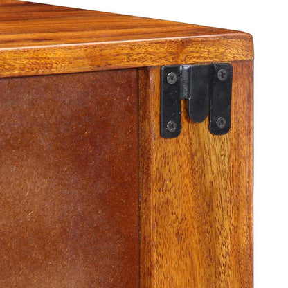 vidaXL Nachttisch 2 pcs Braun 40 x 35 x 35 cm Massivholz Akazie