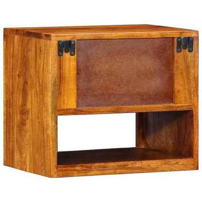 vidaXL Nachttisch 2 pcs Braun 40 x 35 x 35 cm Massivholz Akazie