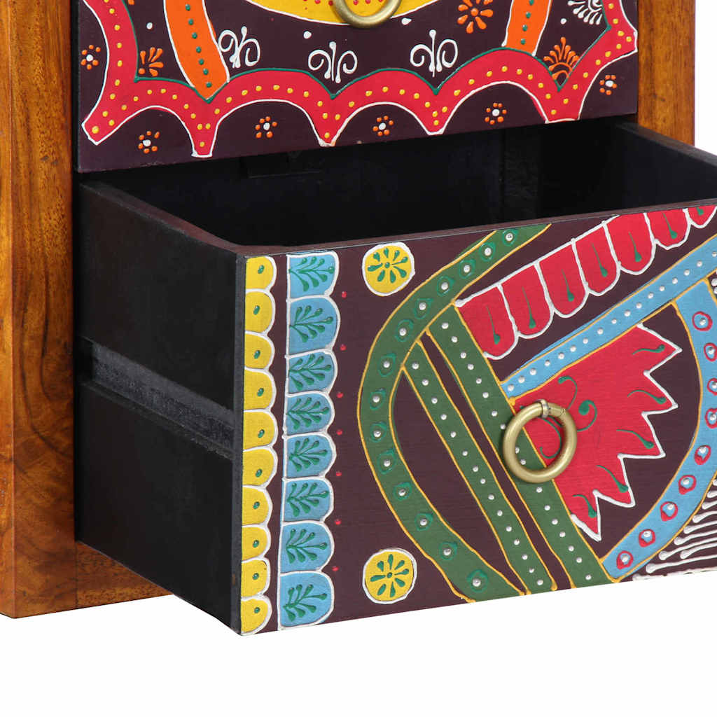 vidaXL Table de chevet marron 35 x 30 x 40 cm en bois d'acacia massif