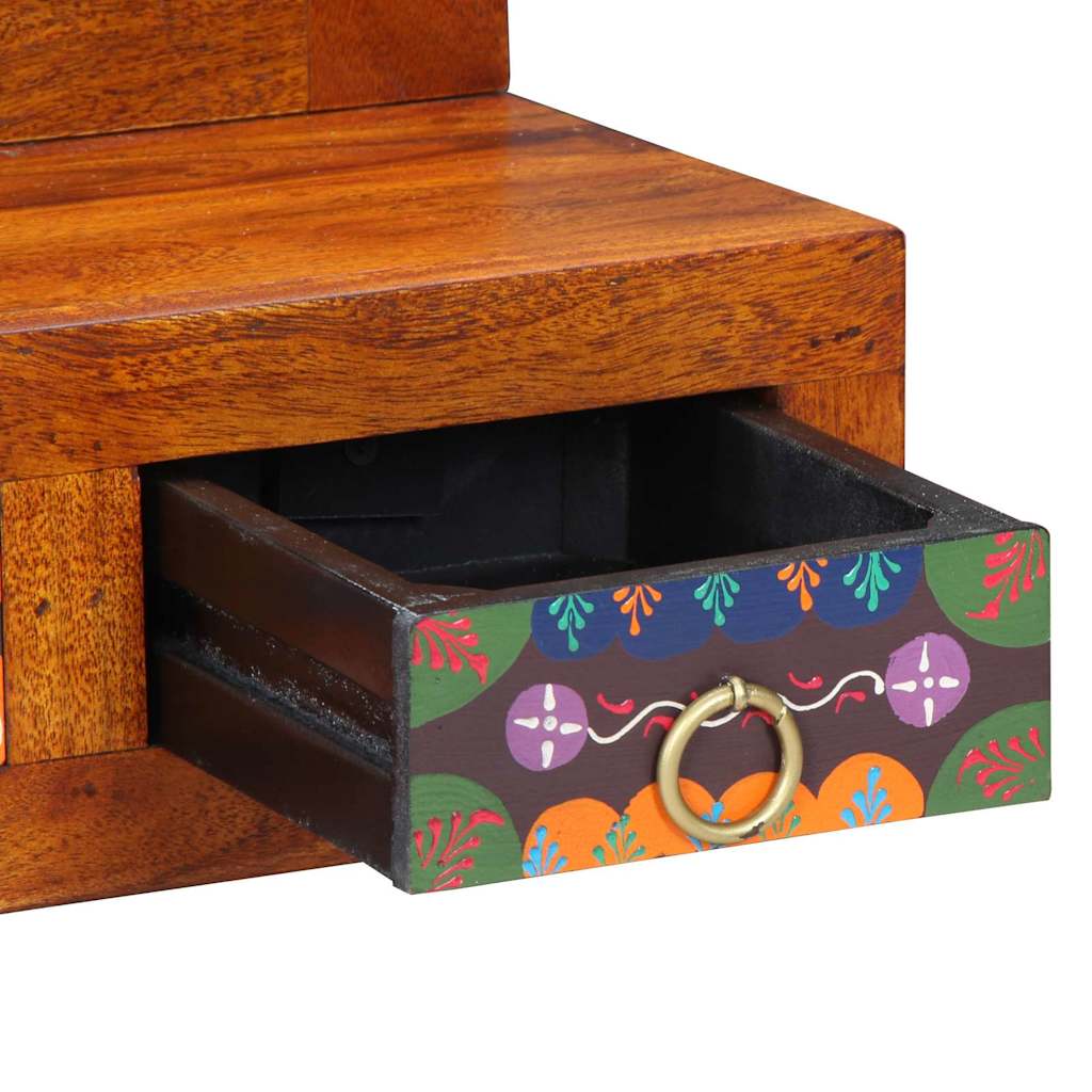 vidaXL Wandschrank mit Spiegel Braun 40 x 20 x 50 cm Massivholz Akazie