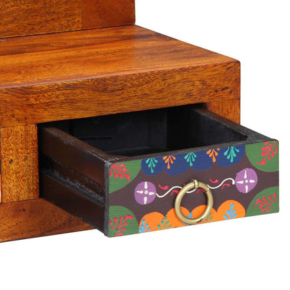 vidaXL Wandschrank mit Spiegel Braun 40 x 20 x 50 cm Massivholz Akazie