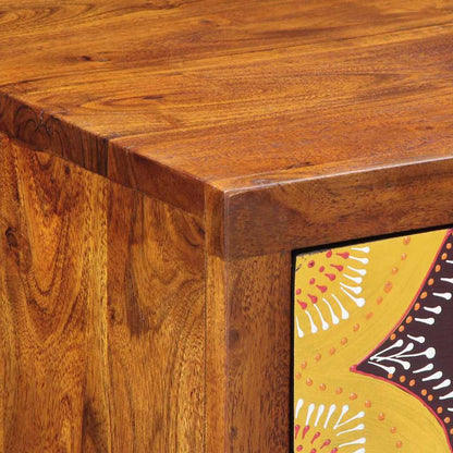 vidaXL Florale Endtabelle mit Schubladen Braun 40 x 35 x 75 cm
