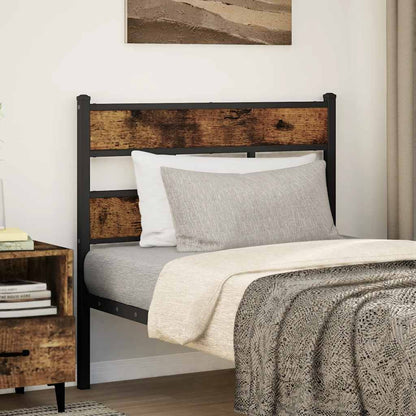 vidaXL Ersatz-Kopfteil Räuchereiche 75 cm Eisen und Holzwerkstoff