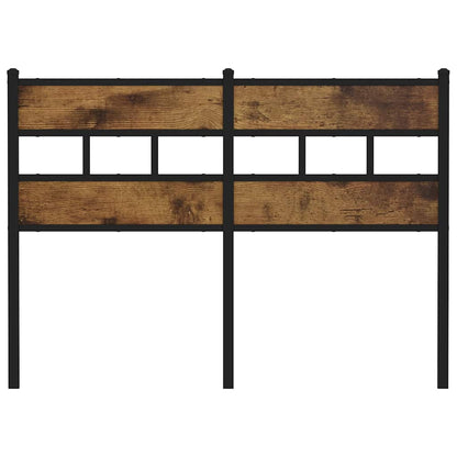 vidaXL Kopfteil Räuchereiche 120 cm Eisen und Holzwerkstoff