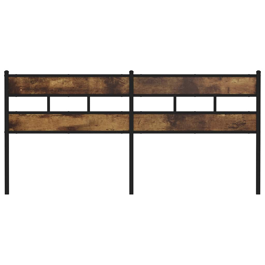 vidaXL Ersatz-Kopfteil Räuchereiche 180 cm Eisen und Holzwerkstoff