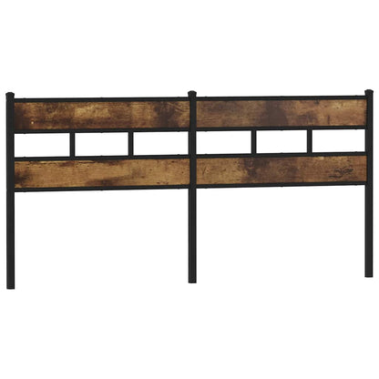 vidaXL Kopfteil Räuchereiche 193 cm Eisen und Holzwerkstoff