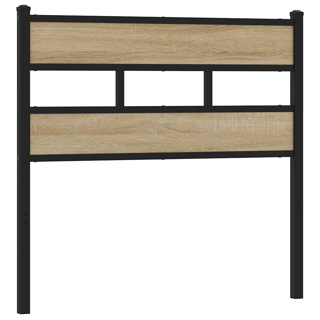 vidaXL Kopfteil Sonoma-Eiche 80 cm Eisen und Holzwerkstoff