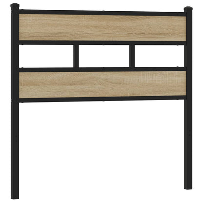 vidaXL Kopfteil Sonoma-Eiche 80 cm Eisen und Holzwerkstoff