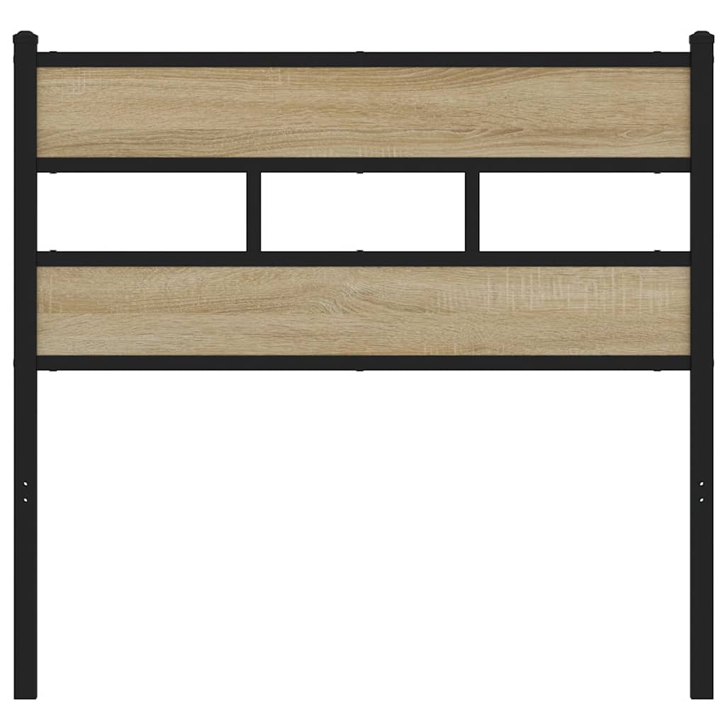 vidaXL Kopfteil Sonoma-Eiche 80 cm Eisen und Holzwerkstoff