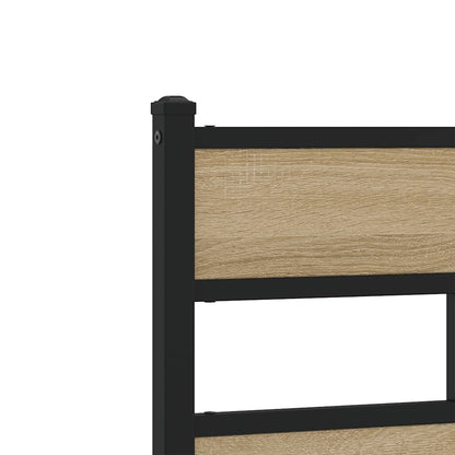 vidaXL Kopfteil Sonoma-Eiche 80 cm Eisen und Holzwerkstoff