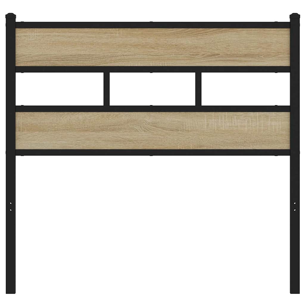 vidaXL Kopfteil Sonoma-Eiche 90 cm Eisen und Holzwerkstoff