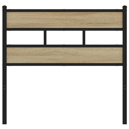 vidaXL Kopfteil Sonoma-Eiche 90 cm Eisen und Holzwerkstoff
