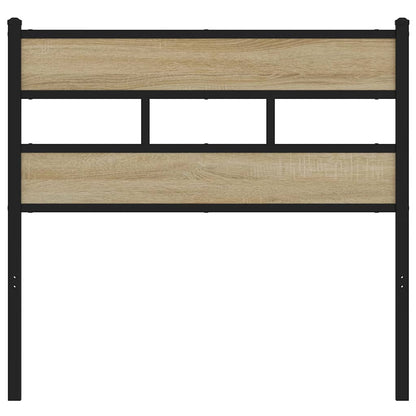 vidaXL Kopfteil Sonoma-Eiche 107 cm Eisen und Holzwerkstoff