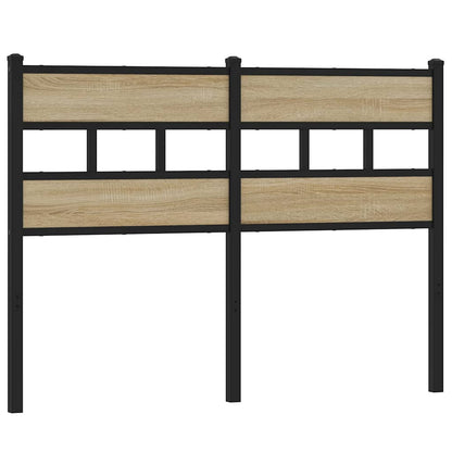 vidaXL Ersatz-Kopfteil Sonoma-Eiche 120 cm Eisen und Holzwerkstoff