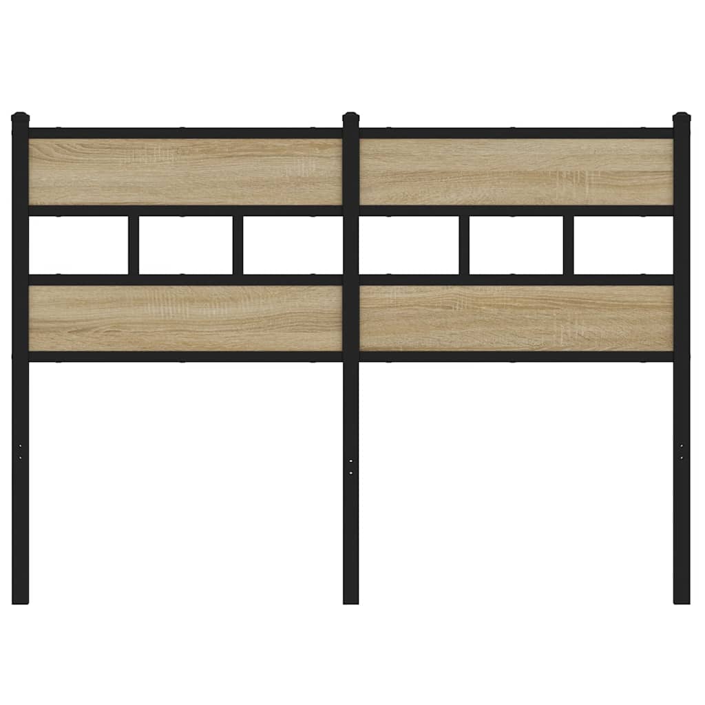 vidaXL Ersatz-Kopfteil Sonoma-Eiche 120 cm Eisen und Holzwerkstoff
