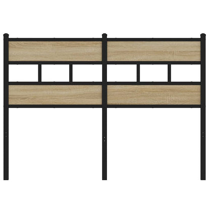 vidaXL Ersatz-Kopfteil Sonoma-Eiche 120 cm Eisen und Holzwerkstoff