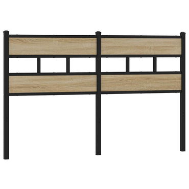 vidaXL Kopfteil Sonoma-Eiche 135 cm Eisen und Holzwerkstoff