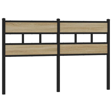 vidaXL Kopfteil Sonoma-Eiche 140 cm Eisen und Holzwerkstoff
