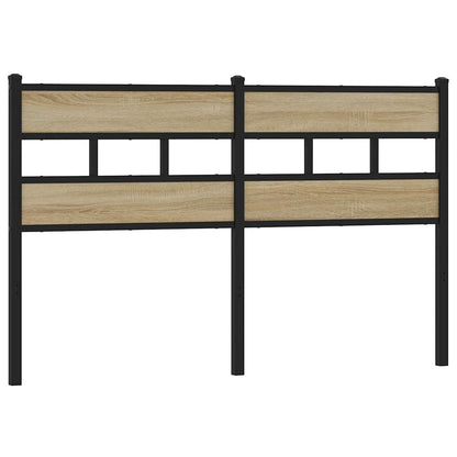 vidaXL Kopfteil Sonoma-Eiche 150 cm Eisen und Holzwerkstoff
