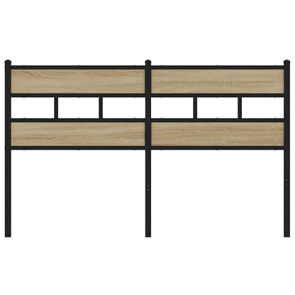 vidaXL Kopfteil Sonoma-Eiche 150 cm Eisen und Holzwerkstoff
