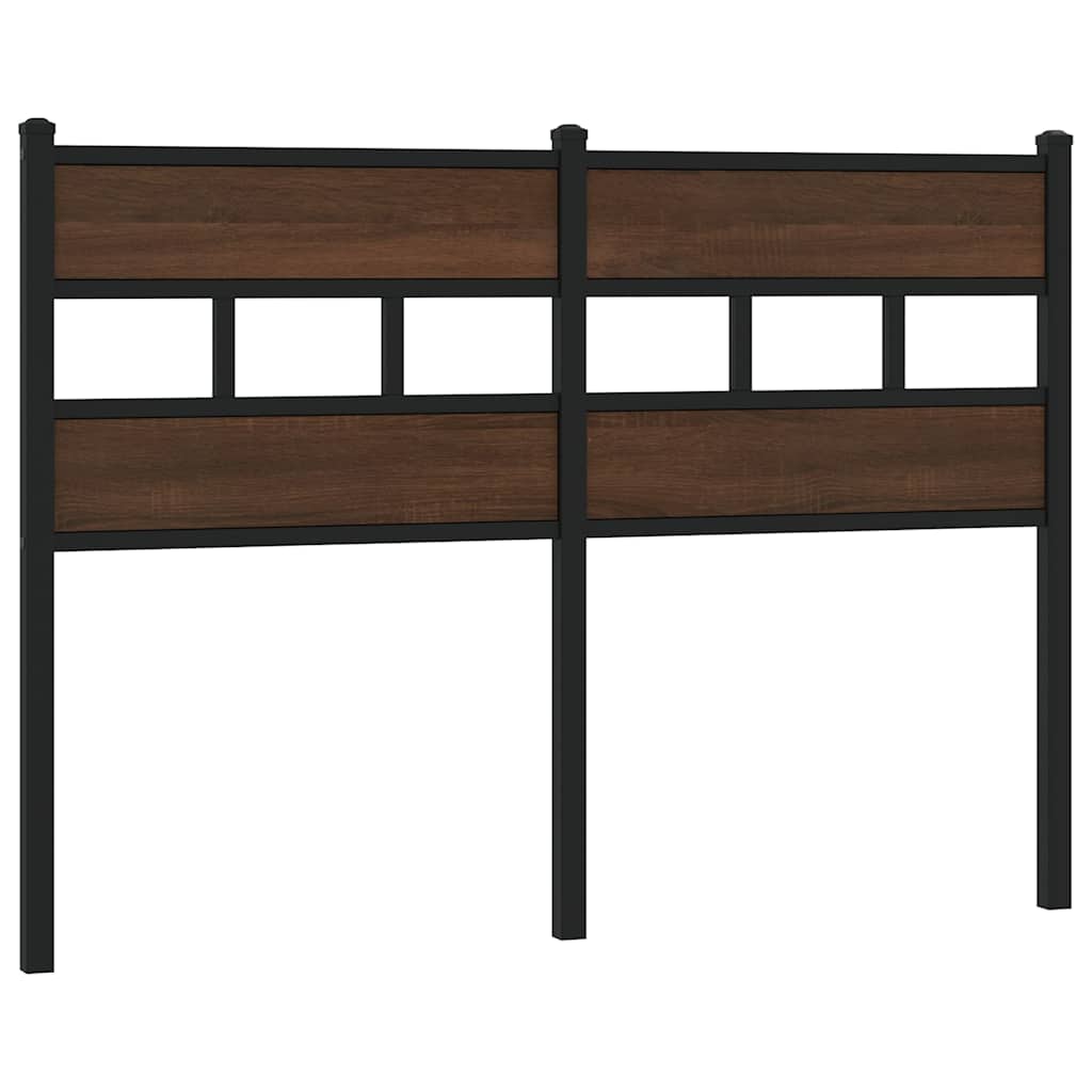 vidaXL Ersatz-Kopfteil Braun Eichen-Optik 120 cm Stahl und Holzwerkstoff