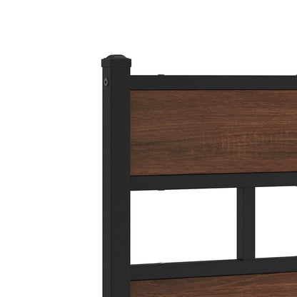 vidaXL Ersatz-Kopfteil Braun Eichen-Optik 120 cm Stahl und Holzwerkstoff