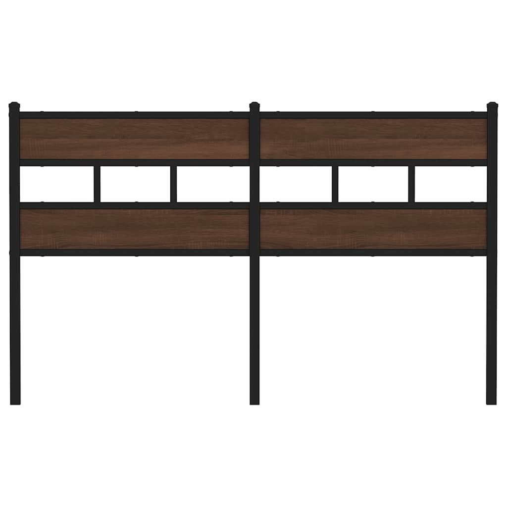 vidaXL Kopfteil Braun Eichen-Optik 140 cm Stahl und Holzwerkstoff