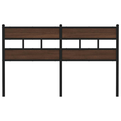 vidaXL Kopfteil Braun Eichen-Optik 140 cm Stahl und Holzwerkstoff
