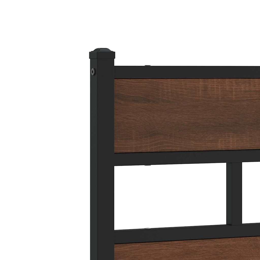 vidaXL Kopfteil Braun Eichen-Optik 140 cm Stahl und Holzwerkstoff
