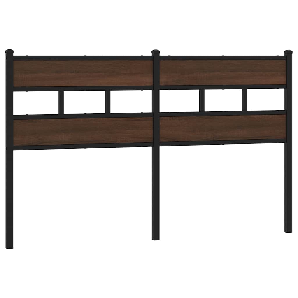 vidaXL Kopfteil Braun Eichen-Optik 160 cm Stahl und Holzwerkstoff