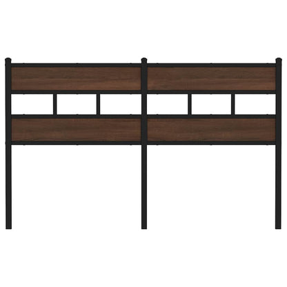 vidaXL Kopfteil Braun Eichen-Optik 160 cm Stahl und Holzwerkstoff