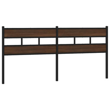 vidaXL Kopfteil Braun Eichen-Optik 180 cm Stahl und Holzwerkstoff