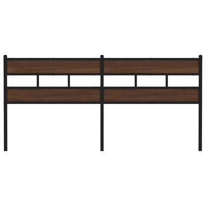 Ersatz-Kopfteil Braun Eichen-Optik 200 cm Stahl und Holzwerkstoff