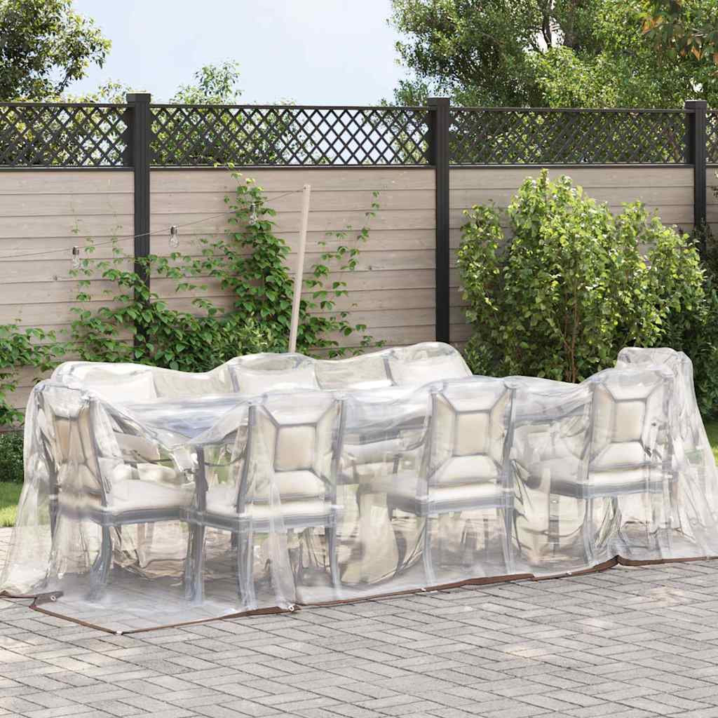 Transparente Plane mit Ösen 2x8 m Polyethylen