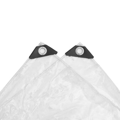 Transparente Plane mit Ösen 1x8 m PVC