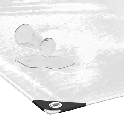 Transparente Plane mit Ösen 1x10 m PVC