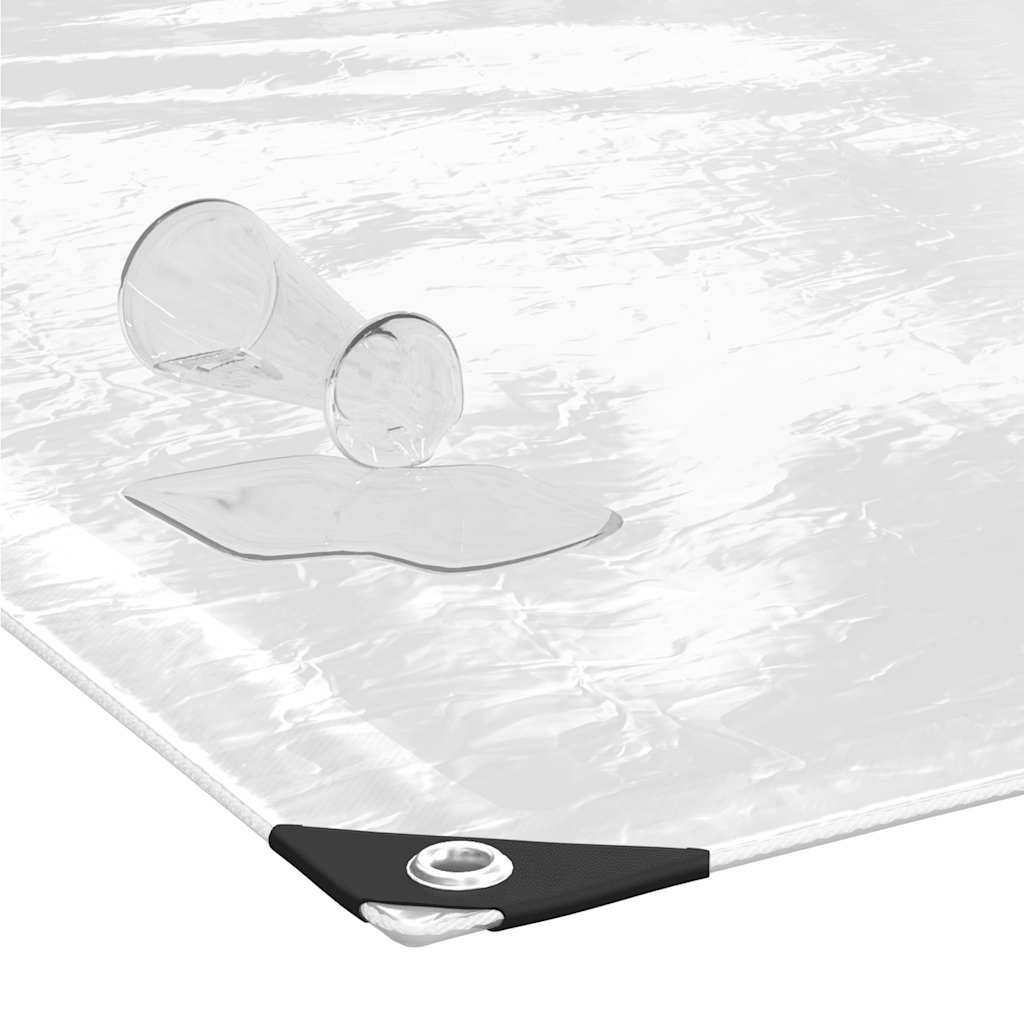 Klare Plane mit Ösen 2x2 m PVC